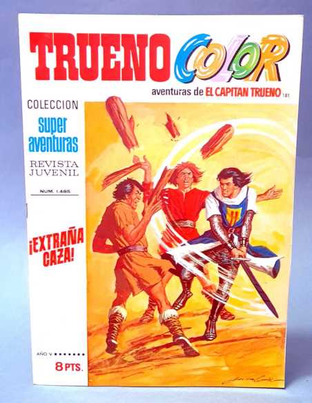 DE KIOSCO EL CAPITAN TRUENO COLOR 181 EXTRAÑA CAZA 1485 GRAPA BRUGUERA