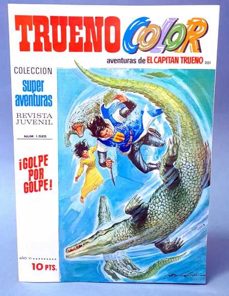 DE KIOSCO EL CAPITAN TRUENO COLOR 201 GOLPE POR GOLPE 1525 GRAPA BRUGUERA