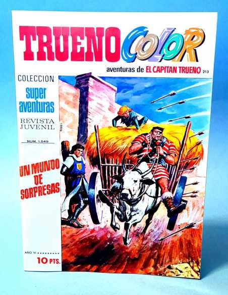 DE KIOSCO EL CAPITAN TRUENO COLOR 213 UN MUNDO DE SORPRESAS 1549 GRAPA BRUGUERA