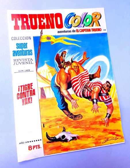 DE KIOSCO EL CAPITAN TRUENO COLOR 148 TIGRE CONTRA YAK 1419 GRAPA BRUGUERA