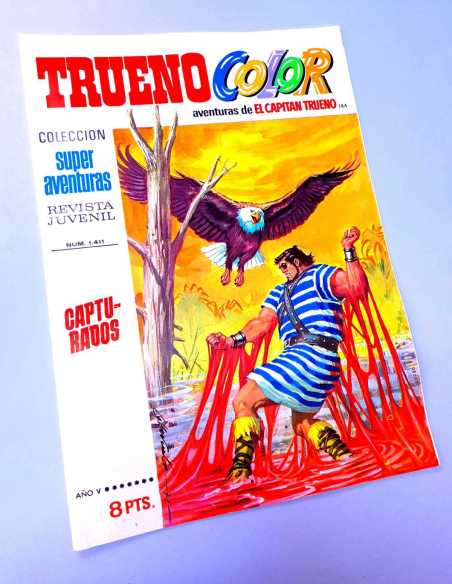 DE KIOSCO EL CAPITAN TRUENO COLOR 144 CAPTURADOS 1411 GRAPA BRUGUERA