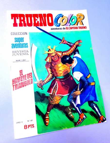 DE KIOSCO EL CAPITAN TRUENO COLOR 69 EL HOMBRE DEL TRIANGULO 1261 GRAPA BRUGUERA