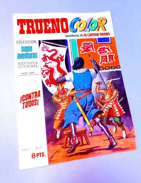 DE KIOSCO EL CAPITAN TRUENO 71 CONTRA TODOS 1265 COLOR GRAPA BRUGUERA