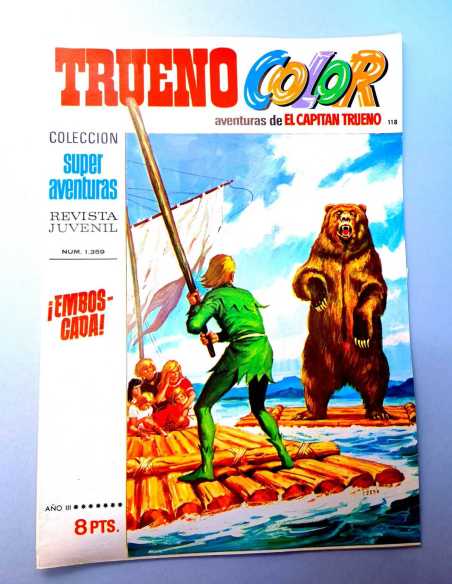 DE KIOSCO EL CAPITAN TRUENO COLOR 118 EMBOSCADA 1359 GRAPA BRUGUERA