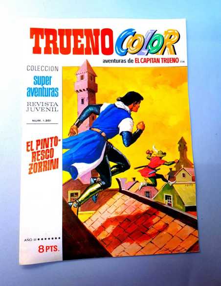 DE KIOSCO EL CAPITAN TRUENO COLOR 114 EL PINTORESCO ZORRINI 1351 GRAPA BRUGUERA