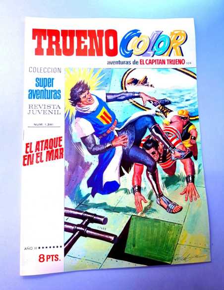 DE KIOSCO EL CAPITAN TRUENO COLOR 109 EL ATAQUE EN EL MAR 1341 GRAPA BRUGUERA