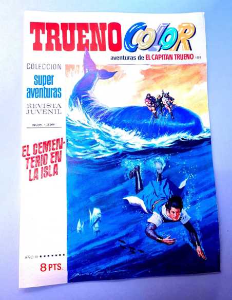 DE KIOSCO EL CAPITAN TRUENO COLOR 108 EL CEMENTERIO EN LA ISLA 1339 GRAPA BRUGUERA