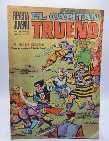 EXCELENTE ESTADO EL CAPITAN TRUENO 427 EL FIN DE KUMBO GRAPA BRUGUERA