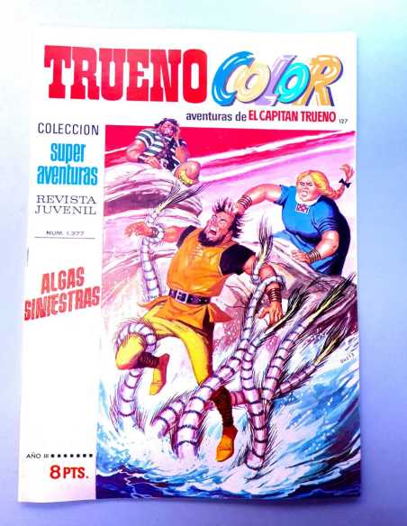 DE KIOSCO EL CAPITAN TRUENO COLOR 127 ALGAS SINIESTRAS 1377 GRAPA BRUGUERA
