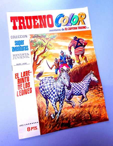 DE KIOSCO EL CAPITAN TRUENO COLOR 141 EL LABERINTO DE LOS LEONES 1405 GRAPA BRUGUERA