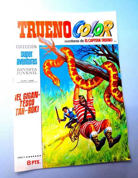 DE KIOSCO EL CAPITAN TRUENO COLOR 143 EL GIGANTESCO TAH-ROK 1409 GRAPA BRUGUERA