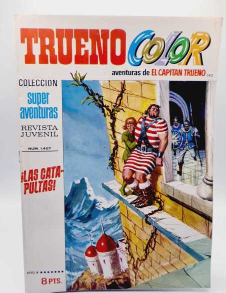 EXCELENTE ESTADO EL CAPITAN TRUENO COLOR 142 LAS CATAPULTAS 1407 GRAPA BRUGUERA