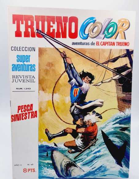 EXCELENTE ESTADO EL CAPITAN TRUENO COLOR 60 PESCA SINIESTRA 1243 GRAPA BRUGUERA