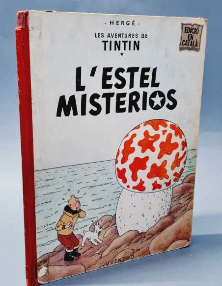 TINTIN L'ESTEL MISTERIOS 1970 NORMAL ESTADO PINTURA SEGUNDA EDICION CATALA JUVENTUD CATALAN TELA