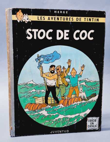 TINTIN STOC DE COC 1967 NORMAL ESTADO PRIMERA EDICION CATALA JUVENTUD CATALAN TELA