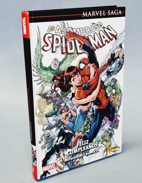EXCELENTE ESTADO EL ASOMBROSO SPIDERMAN 4 FELIZ CUMPLEAÑOS PANINI TAPA DURA MARVEL SAGA