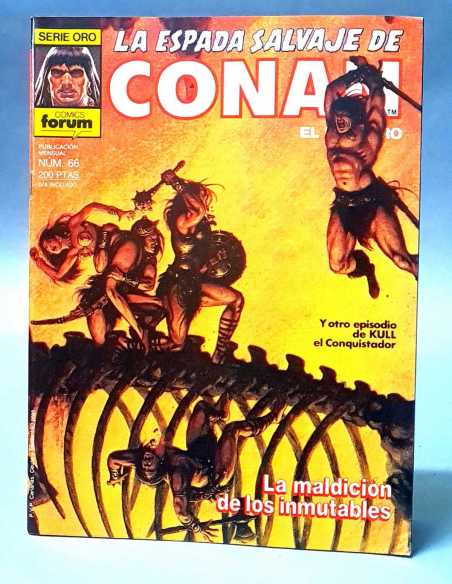 EXCELENTE ESTADO LA ESPADA SALVAJE DE CONAN 66 MALDICION INMUTABLES SERIE ORO FORUM PLANETA GRAPA