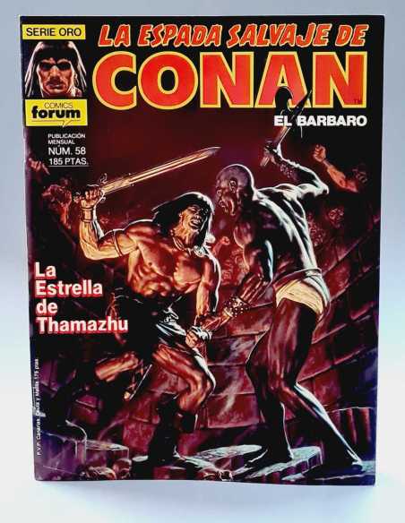 EXCELENTE ESTADO LA ESPADA SALVAJE DE CONAN 58 ESTRELLA THAMAZHU SERIE ORO FORUM PLANETA GRAPA