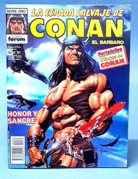 EXCELENTE ESTADO LA ESPADA SALVAJE DE CONAN 80 HONOR Y SANGRE SERIE ORO FORUM PLANETA GRAPA
