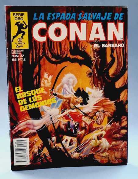 MUY BUEN ESTADO LA ESPADA SALVAJE DE CONAN 32 BOSQUE DE LOS DEMONIOS SERIE ORO FORUM PLANETA GRAPA