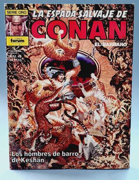 EXCELENTE ESTADO LA ESPADA SALVAJE DE CONAN 49 BARRO DE KESHAN SERIE ORO FORUM PLANETA GRAPA