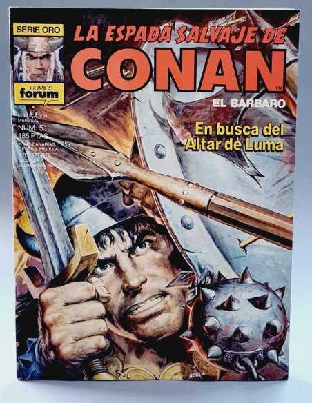 EXCELENTE ESTADO LA ESPADA SALVAJE DE CONAN 51 ALTAR DE LUMA SERIE ORO FORUM PLANETA GRAPA