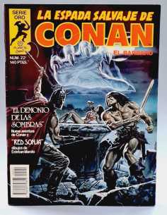 EXCELENTE ESTADO LA ESPADA SALVAJE DE CONAN 22 SERIE ORO...