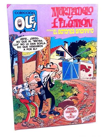 EXC PRIMERA EDICION MORTADELO Y FILEMON 199 BOTONES SACARINO PERSIGUIENDO AL CACO OLE BRUGUERA