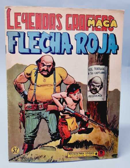 CASI EXCELENTE ESTADO FLECHA ROJA 32 LEYENDAS GRAFICAS MAGA ORIGINAL