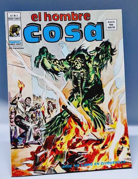 DE KIOSCO EL HOMBRE COSA 8 ARDE UN LIBRO EN CITRUSVILLE MARVEL GRAPA EDICIONES VERTICE