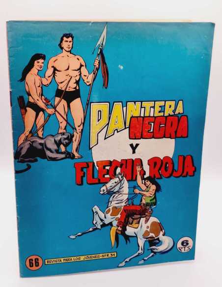 EXCELENTE ESTADO PANTERA NEGRA Y FLECHA ROJA 66 LEYENDAS GRAFICAS MAGA ORIGINAL