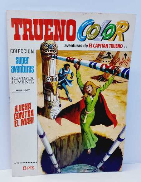 EXCELENTE ESTADO TRUENO COLOR 92 LUCHA CONTRA EL MAR SUPER AVENTURAS 1307 BRUGUERA