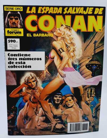 MUY BUEN ESTADO LA ESPADA SALVAJE DE CONAN DEL 80 AL 82 RETAPADO SERIE ORO COMICS FORUM