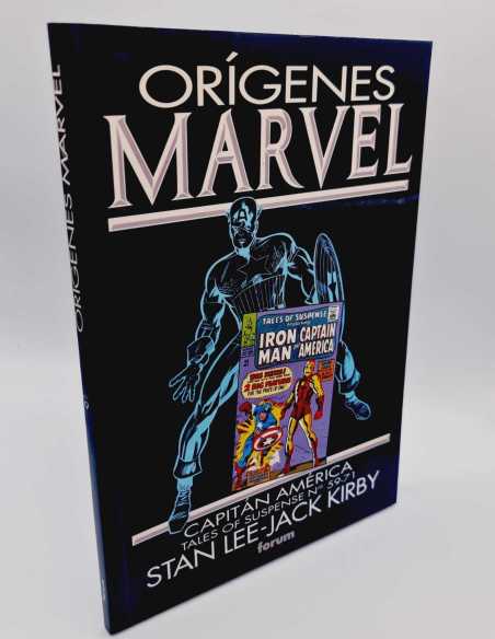 EXCELENTE ESTADO ORIGENES MARVEL 9 CAPITAN AMERICA FORUN TAPA BLANDA
