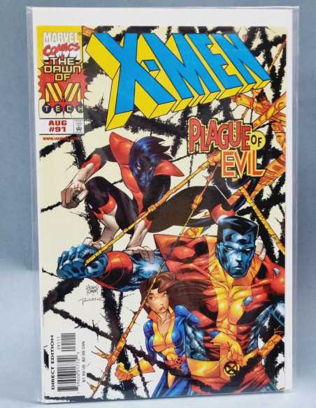 DE KIOSCO ESTADO X MEN USA AUG 91 PLAGUE OF EVIL MARVEL COMICS