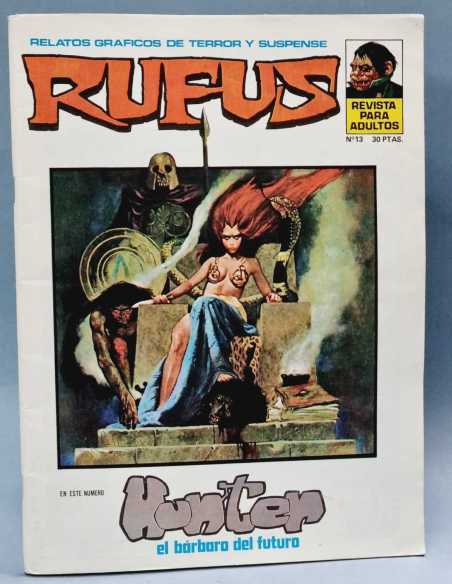 MUY BUEN ESTADO RUFUS HUNTER EL BARBARO DEL FUTURO 13 COMICS TERROR IBERO MUNDIAL