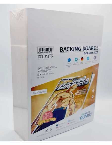 ULTIMATE GUARD BACKING BOARDS CURRENT GOLDEN SIZE 400g TAPAS TRASERAS CARTON COMICS 193x266mm