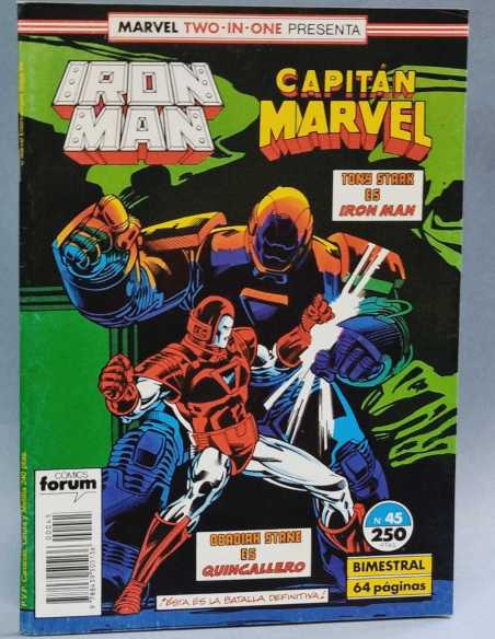 EXCELENTE ESTADO IRON MAN CAPITAN MARVEL 45 MARVEL TWO IN ONE VOL.1 VOL 1 FORUM
