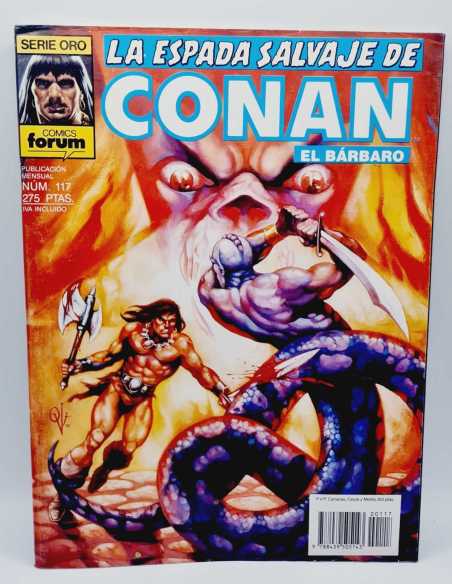 EXCELENTE ESTADO SERIE ORO LA ESPADA SALVAJE DE CONAN 117 PRIMERA EDICION FORUM COMICS GRAPA