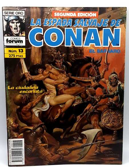 MUY BUEN ESTADO SERIE ORO LA ESPADA SALVAJE DE CONAN 13 SEGUNDA EDICION FORUM COMICS GRAPA