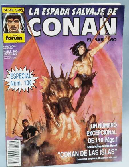 EXCELENTE ESTADO LA ESPADA SALVAJE DE CONAN EL BARBARO 100 ESPECIAL EXTRA SERIE ORO FORUM