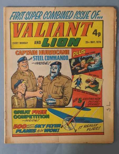 PRIMERAS APARICIONES VALIANT CAPTAIN HURRICANE 1974 FLEETWAY UK ORIGINAL EXCELENTE ESTADO