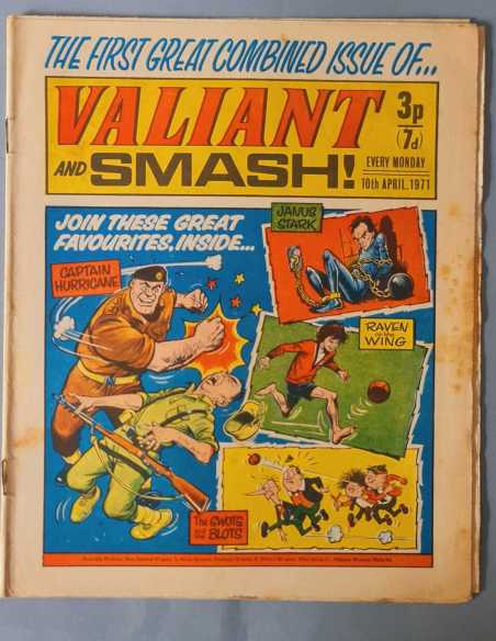 PRIMERAS APARICIONES VALIANT KELLY HERMANOS WILD VERTICE 1971 FLEETWAY UK ORIGINAL MUY BUEN ESTADO
