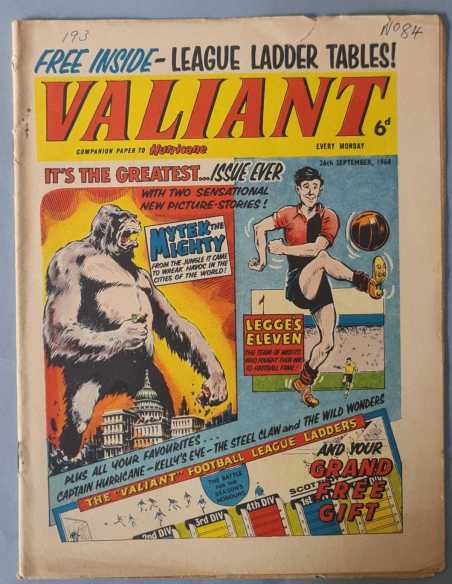 PRIMERAS APARICIONES VALIANT KELLY MYTEK VERTICE 1964 FLEETWAY UK ORIGINAL MUY BUEN ESTADO ESTADO