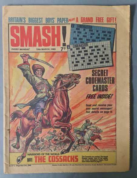 PRIMERAS APARICIONES PERSONAJES EPOCA VERTICE SMASH MARCH 1969 UK FLEETWAY ORIGINAL EXCELENTE