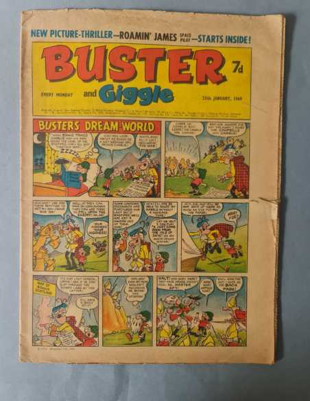 PRIMERAS APARICIONES PERSONAJES SELECCIONES BUSTER VERTICE JANUARY 1969 UK FLEETWAY ORIGINAL BUENO