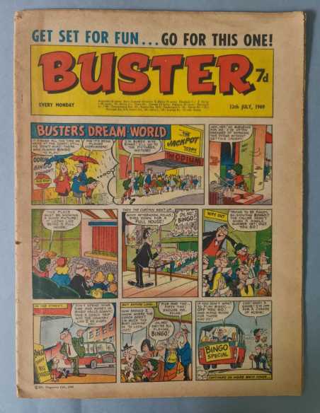 PRIMERAS APARICIONES PERSONAJES SELECCIONES BUSTER VERTICE JULY 1969 UK FLEETWAY ORIGINAL MUY BUEN