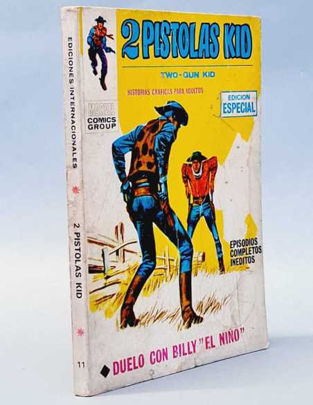 2 PISTOLAS KID 11 DUELO CON BULLY EL NIÑO SIGNOS HUMEDAD TACO NORMAL ESTADO EDICIONES VERTICE