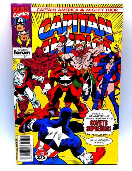 EXCELENTE ESTADO CAPITAN AMERICA Y THOR EL PODEROSO 12 VOL.2 FORUM COMICS GRAPA VOLUMEN VOL2
