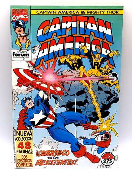 EXCELENTE ESTADO CAPITAN AMERICA Y THOR EL PODEROSO 2 VOL.2 FORUM COMICS GRAPA VOLUMEN VOL2